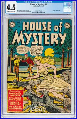 House of Mystery #1 CGC 4.5 DC 1951 1952 1st DC Horror! Key Golden Age K1 123 cm