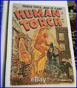 Human Torch 36 Golden Age SUPER RARE VG 4.0 Submariner also Atlas Timely 1954