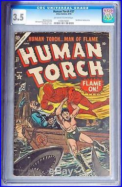 Human Torch 37 Cgc 3.5 Golden Age Comic Book Atlas 1954 Sub-mariner