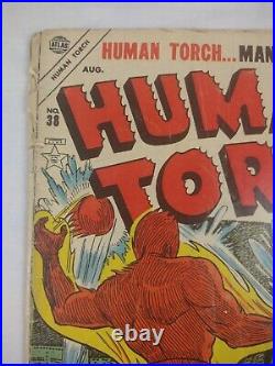 Human Torch #38 (1954 Atlas/Marvel) Golden Age Comic Book RARE, Sub-Mariner Read