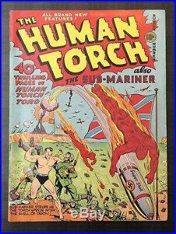 Human Torch #5 (#4) Golden Age Timely Classic WW2 Cover LOW PRICE RARE