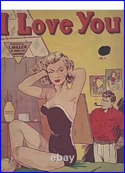 I LOVE YOU #6 1950 BRITISH GOLDEN AGE Comic. L. Miller & Sons Super Rare! Good+