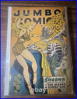 Jumbo Comics # 113 F/vf Sheena Matt Baker Art Sky Girl Scarce Golden Age
