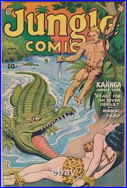 Jungle Comics #52-Nice Golden Age Good Girl Bondage Fiction House Comic 1944 VG