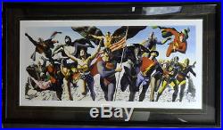 Justice Society The GOLDEN AGE Framed GICLEE #224/500 HAND SIGNED Alex Ross
