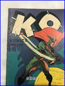 KO Komics #1 Mid Grade Golden Age Comics 1945 Rare
