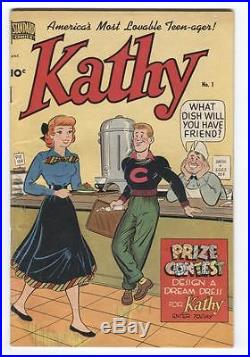 Kathy #1 Golden Age Teen romance, Standard Comics 1949, Gerber 6, Nice copy