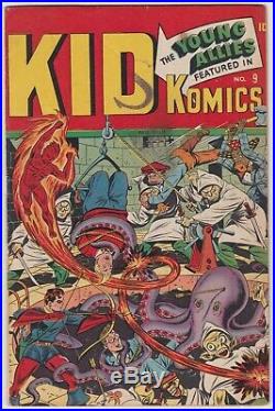 Kid Komics #9 Golden Age Timely Comics 1945 Young Allies Schomburg Cover Vg/fn