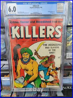 Killers #2 (1948) Cgc Grade 6.0 Golden Age Crime Comic Last Issue