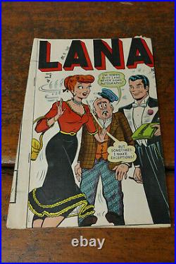 Lana Comics #2 (1948 Timely) Golden Age GGA Teen Romance RARE Printing Error