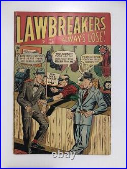 Lawbreakers Always Lose #6 Golden Age Marvel Comics Crime Comic Pre Code 1949