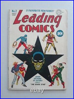 Leading Comics 2 Seven Soldiers Of Victory DC 1941. RARE