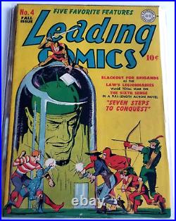 Leading Comics #4 F 6.0 (dc 1941 Series) Classic DC Golden Age, Seven Soldiers