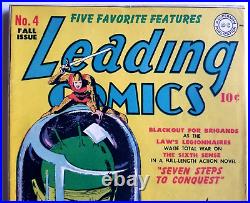 Leading Comics #4 F 6.0 (dc 1941 Series) Classic DC Golden Age, Seven Soldiers