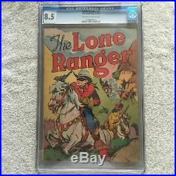 Lone Ranger #1 Dell 1948 CGC 8.5 Off-white/White Pages Golden Age Rare Book