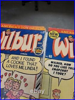 Lot Of 7 Golden Age Archie Comics Wilbur Super Duck Poor To Fair Condition (Dd)