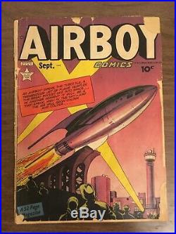 Lot of 7 Golden Age Airboy 1948-1953 The Heap! Swamp Thing Man Thing