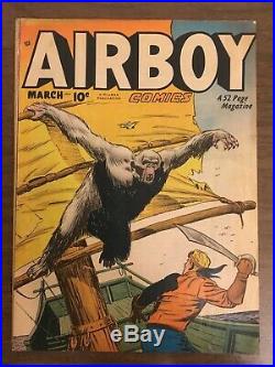 Lot of 7 Golden Age Airboy 1948-1953 The Heap! Swamp Thing Man Thing