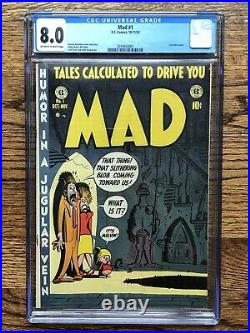 MAD #1 CGC 8.0 1952 E. C. COMICS Magazine FIRST SATIRE COMIC Golden Age Grail