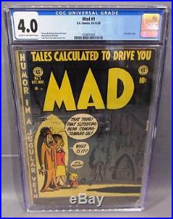 MAD MAGAZINE #1 (1st Satire Comic) CGC 4.0 Unrestored Golden Age E. C. 1952 cbcs