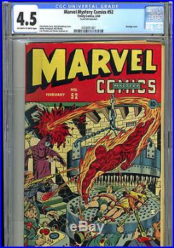 Marvel Mystery Comics #52, Feb. 1944, Timely, Golden Age Comic, Cgc 4.5