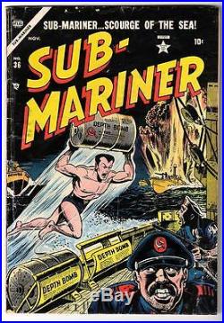 MARVEL TIMELY ATLAS Comics SUB MARINER Namor Golden age #36 1954 VG 4.0