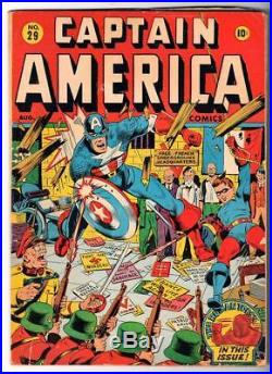 MARVEL TIMELY Comics CAPTAIN AMERICA Golden age #29 1943 Bucky Story VG 4.5 FN