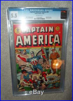MARVEL TIMELY Comics CAPTAIN AMERICA Golden age #51 1945 5.5 FN- oWP Human