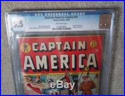 MARVEL TIMELY Comics CAPTAIN AMERICA Golden age #51 1945 5.5 FN- oWP Human