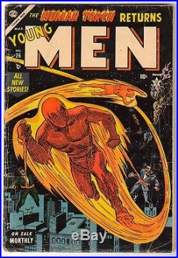 MARVEL VG- Comics ATLAS YOUNG MEN 26 Golden age Captain america Human torch