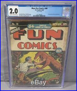 MORE FUN COMICS #48 (Nancy McClennan 1st app.) CGC 2.0 Golden Age DC Comics 1939