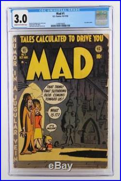 Mad #1 CGC 3.0 GD/VG -EC 1952- 1st Satire comic book Golden Age Comic Book