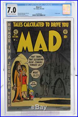 Mad # 1 CGC 7.0 EC Comics Golden Age 1952 1st satire comic