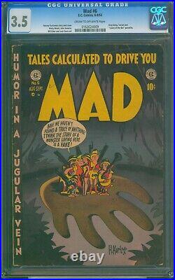 Mad #6? CGC 3.5? Harvey Kurtzman Cover Golden Age EC Comic 1953
