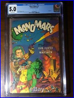 Man O'Mars #1 (1953) Classic Golden Age Sci-Fi Cover! Whitman! CGC 5.0