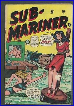 Marvel Comics Atlas Sub Mariner 24 1947 VG 4.0 fantastic four golden age