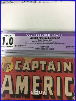 Marvel Comics Timely Captain America golden age CGC 1.0 51 1945 bondage cover