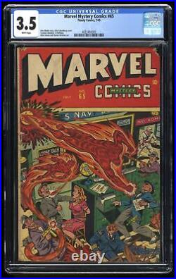 Marvel Mystery Comics #65 CGC VG- 3.5 White Pages Human Torch Schomburg