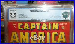 Marvel comics Golden age Captain America 5 CBCS cgc RED SKULL bondage 1941