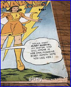 Mary Marvel Comics #1 DEC. (1945) Golden Age Key Fawcett No. 1