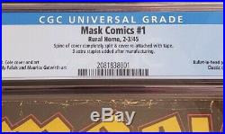 Mask 1, CGC 1.0, L. B. Cole, Rare Golden Age, New Case