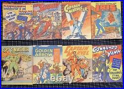 Mighty Midget Comics 8 lot Ibis/Captain Marvel/etc. 1942/1943 Fawcett 5x4