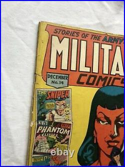 Military Comics #14 (Quality 1942) Golden Age War Reed Crandall Cover Good- RARE