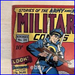 Military Comics # 24 Golden Age Blackhawk Alex Kotzky Quality
