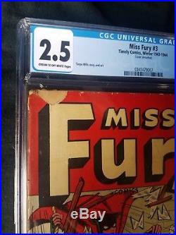 Miss Fury #3, Cgc 2.5 (1943) Golden Age, Hitler And Bondage Cover