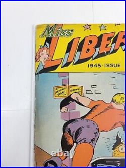 Miss Liberty #1 Burten Comics 1945 Golden Age One-Shot Superhero Cover