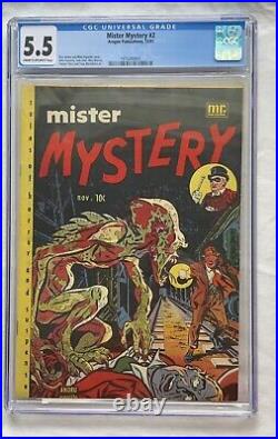 Mister Mystery # 2 CGC 5.5 (Argon 1951) Pre-Code Horror PCH HTF Golden Age Cover