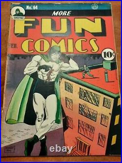 More Fun 64 scarce early DC Golden Age Comic ORIGINAL OWNER Spectre Dr. Fate BID