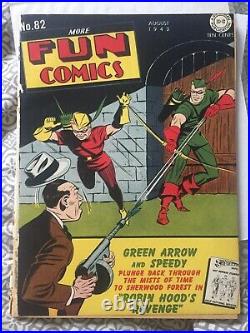 More Fun Comics 82 DC Comics 1942 Golden Age Green Arrow Speedy
