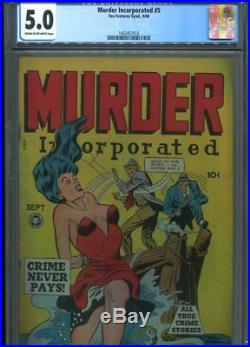 Murder Inc. #5 Cgc Solid Grade Great Bondage Cover Golden Age